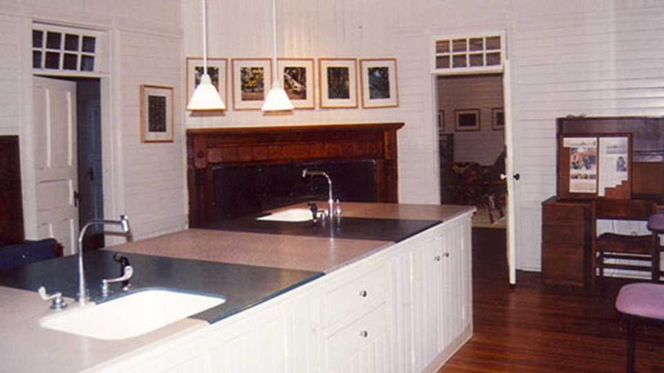 a spacious kitchen